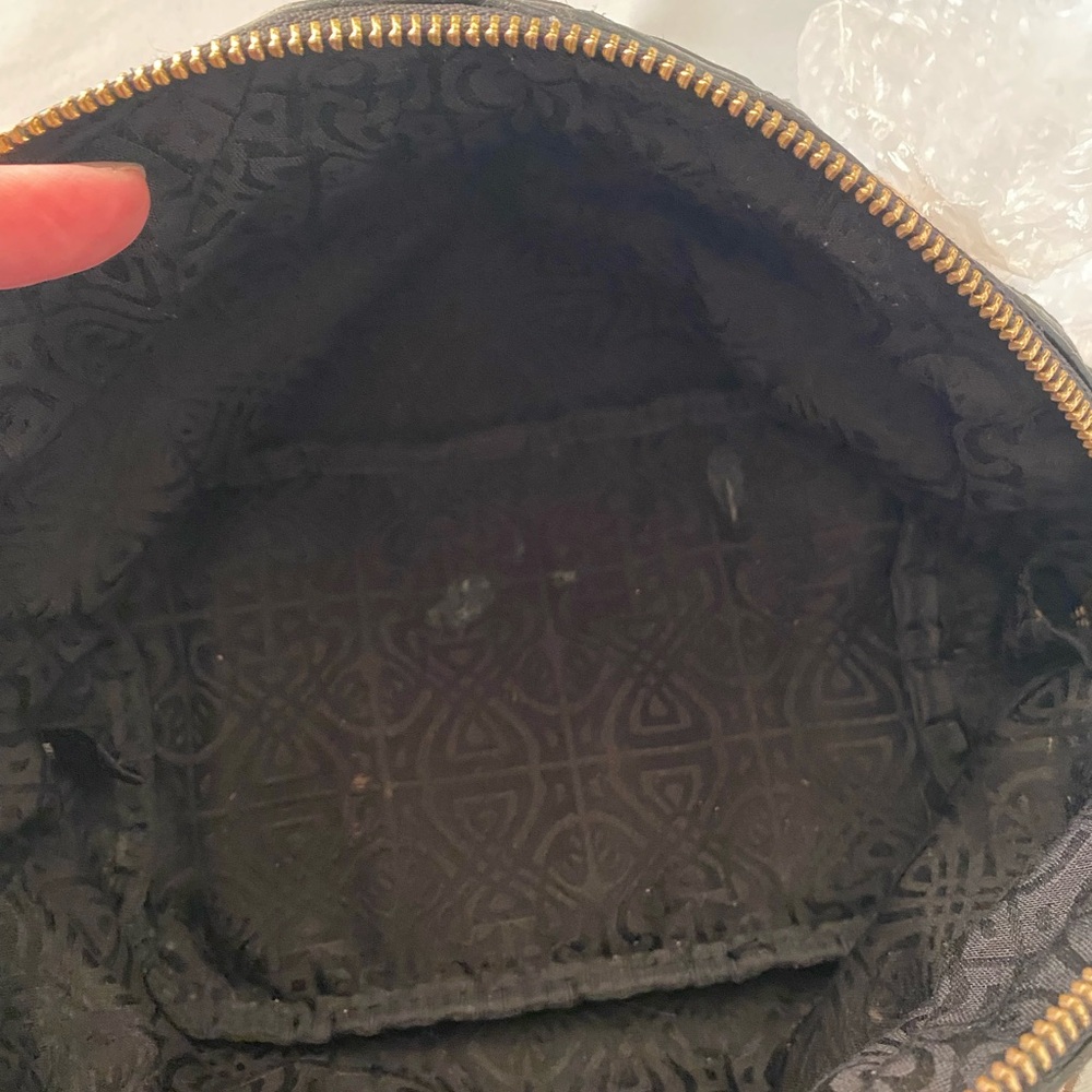 Biba Genuine Leather Animal Print Pouch with Gold Accents - Picture 5 of 6